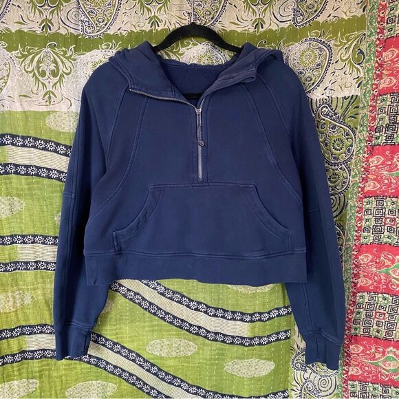 Lululemon Night Sea Scuba Oversized Half-Zip Hoodie Size Extra Small/ Small - Picture 2 of 16